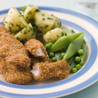 Crispy chicken goujons