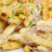 Tuna pasta gratin
